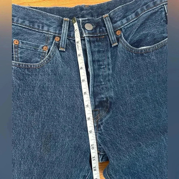 Levis 501 w25 L28 Levi’s 501 dark blue raw blue 80s USA straight leg - Picture 7 of 11